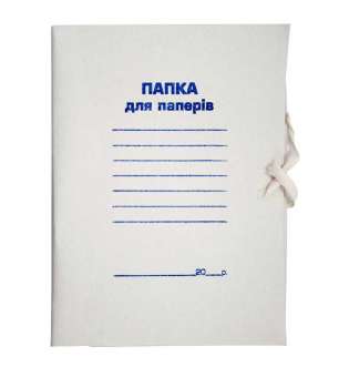 Папка на зав'язках, JOBMAX, А4, картон 0.3 мм, клеєний клапан