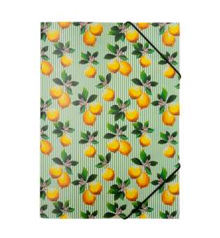 Папка на гумці, A4, LEMONS, ARABESKI, салатова