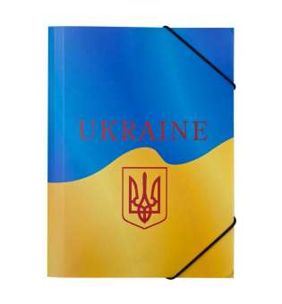 Папка на гумці, В5, UKRAINE, ARABESKI, жовта
