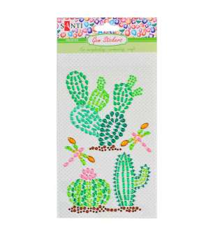 Набір аплікацій Santi з кристалів із клейким шаром «Trendy Cactus», 9.5*15 см.